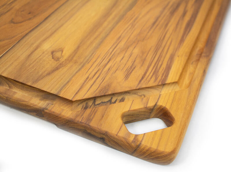 Tagliere con scanalatura in TEAK 41x30,5x1.9 cm