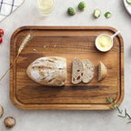 Tagliere con scanalatura in TEAK 40x28x2,4 cm