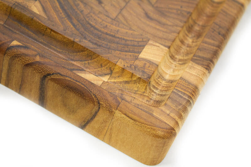 Tagliere con scanalatura in TEAK END GRAIN 58,5x38x3,2 cm