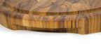 Tagliere con scanalatura in TEAK END GRAIN Ø 35x3,2 cm
