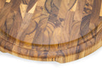 Tagliere con scanalatura in TEAK END GRAIN Ø 35x3,2 cm