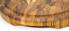 Tagliere con scanalatura in TEAK END GRAIN Ø 35x3,2 cm