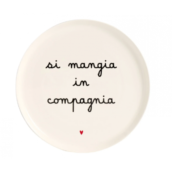 Piatto pizza Si mangia in compagnia 31,5 cm