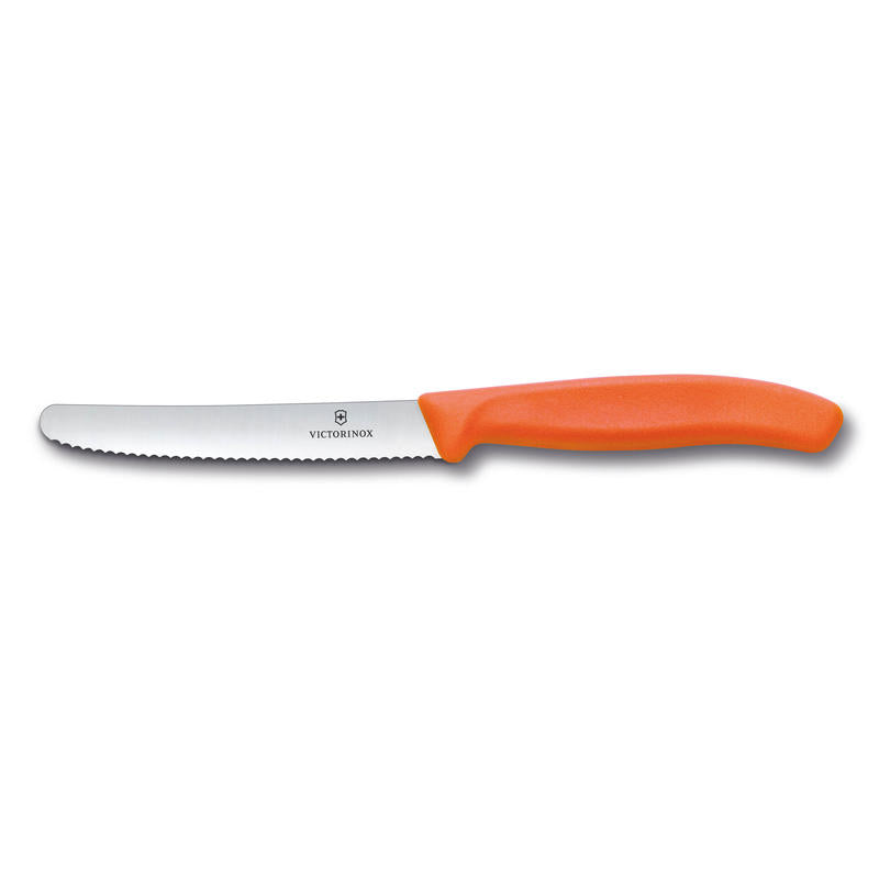 Coltello da tavola ondulato arancione
