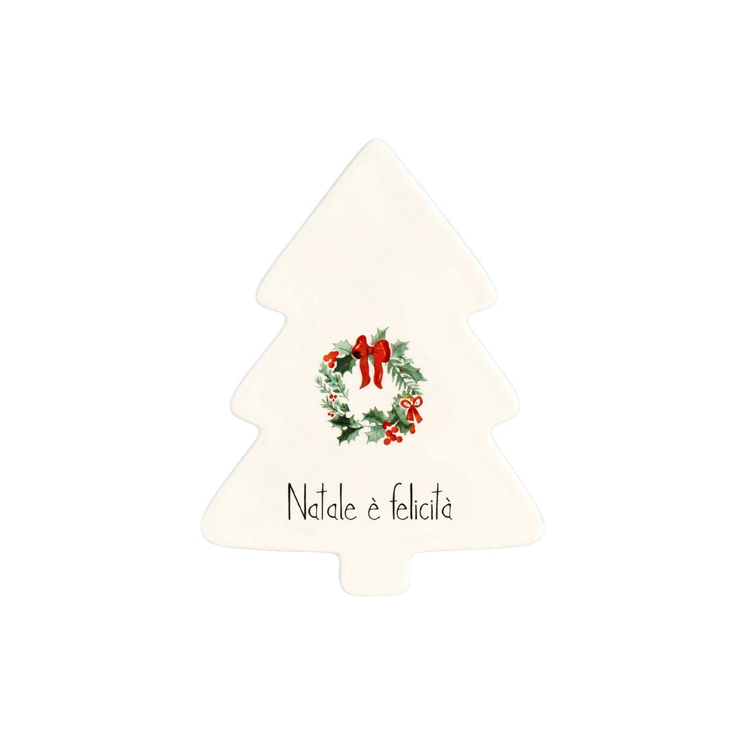 Sottopentola Albero Natale è Felicità 21x15 cm - In Ceramica - Simple Day Style