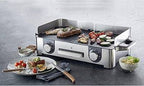 WMF Lono Master Grill - Griglia Elettrica da Tavolo 2400W in Acciaio Inox - Per Interni ed Esterni