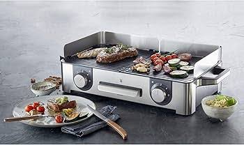 WMF Lono Master Grill - Griglia Elettrica da Tavolo 2400W in Acciaio Inox - Per Interni ed Esterni