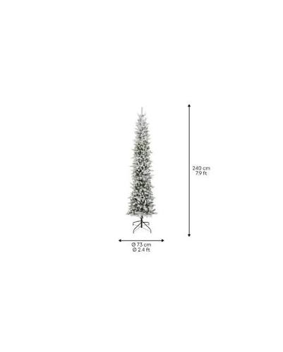 ALBERO DI NATALE SLIM FIR SNOWY - H 240 cm - Effetto Innevato