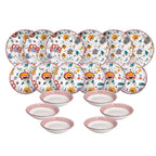 Servizio piatti 18 pezzi Kimono Porcellana Multicolor