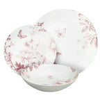 Servizio piatti 18 pezzi Vie En Rose Porcellana Rosa