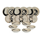 Servizio piatti 18 pezzi Maori Porcellana Beige