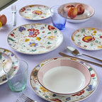Servizio piatti 18 pezzi Kimono Porcellana Multicolor