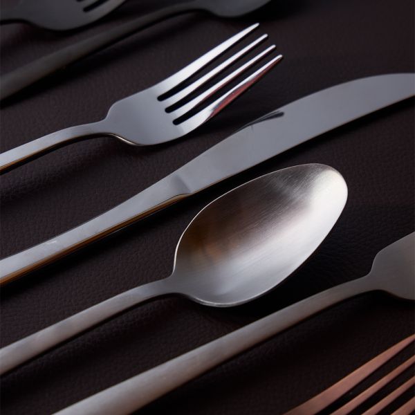 Servizio 24 Posate Shiny Acciaio Inox 18/0 Grigio