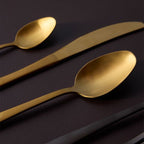 Servizio 24 Posate Matt Gold Acciaio Inox 18/0 Oro