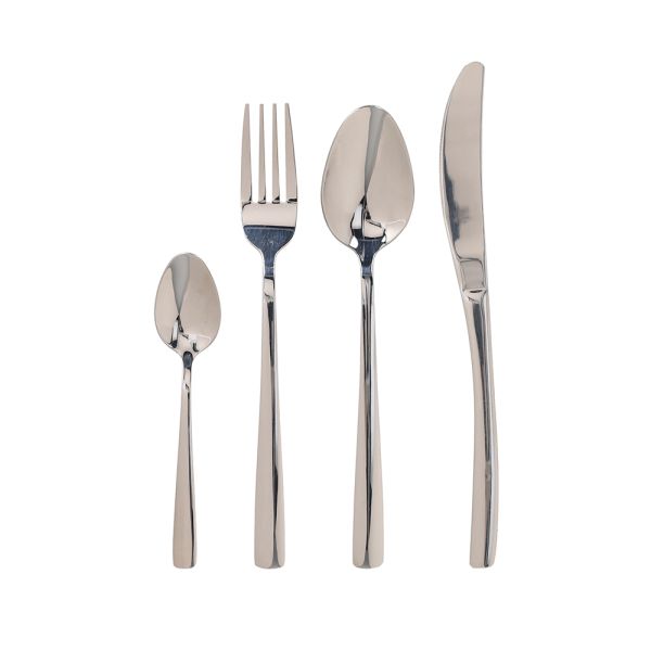 Servizio 24 Posate Shiny Acciaio Inox 18/0 Grigio
