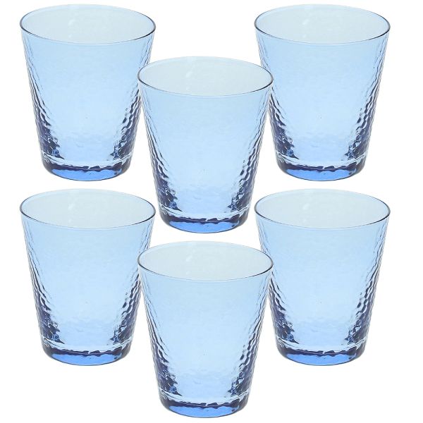 Set 6 Bicchieri Cc330 Blu Vetro Alice Vetro Bl