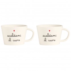 Set 2 Tazze Colazione Scaldami il cuore