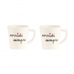 Set 2 tazzine espresso Sorridi sempre Set 2 tazzine espresso Sorridi sempre