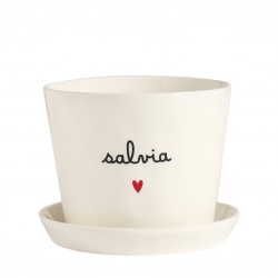 Vaso Salvia Cuore, con sottovaso Vaso Salvia Cuore, con sottovaso