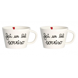 Set 2 Tazze Colazione Fai Un Bel Sorriso Set 2 Tazze Colazione Fai Un Bel Sorriso