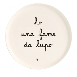 Piatto pizza Ho una fame da lupo 31,5 cm