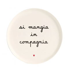 Piatto pizza Si mangia in compagnia 31,5 cm Piatto pizza Si mangia in compagnia 31,5 cm
