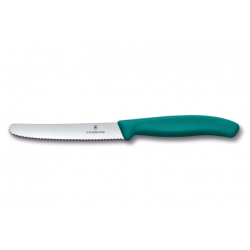 Coltello tavola ondulato manico verde Coltello tavola ondulato manico verde