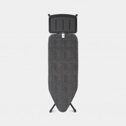 Asse da stiro XL Comfort 124x45 - Portacaldaia Solid, telaio Nero Denim Black