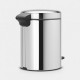 Pattumiera a pedale 5L Inox Lucido