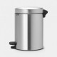 Pattumiera a pedale 5L Inox Satinato