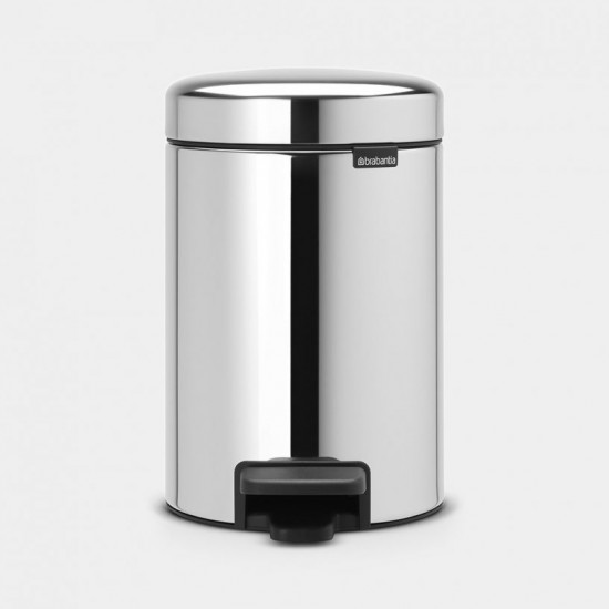 Pattumiera a pedale 3L Inox Lucido