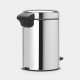 Pattumiera a pedale 3L Inox Lucido