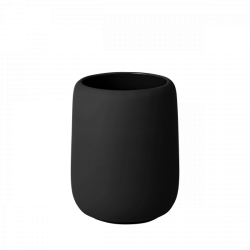 Porta spazzolino in ceramica nero Blomus