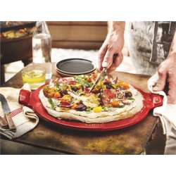 Pizza stone liscio rosso