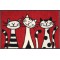 Tappeto 50x75 Three Cats