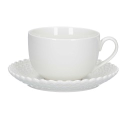 Tazza colazione con piattino Momenti  Tazza colazione con piattino Momenti
