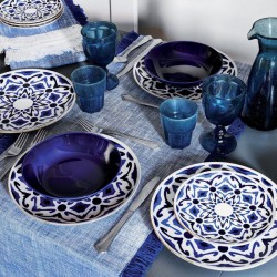 Servizio  18 piatti Shadow Moon blu