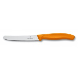 Coltello da tavola ondulato arancione Coltello da tavola ondulato arancione
