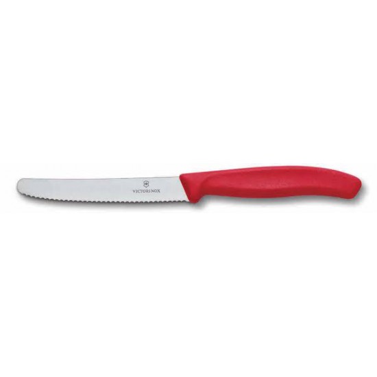 Coltello da tavola ondulato rosso